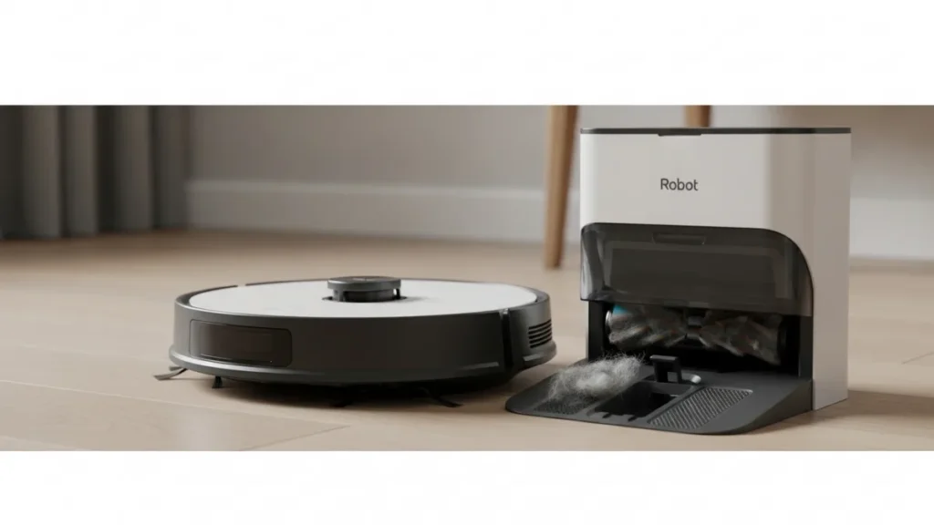 Robot aspirapolvere con stazione autosvuotante animali -