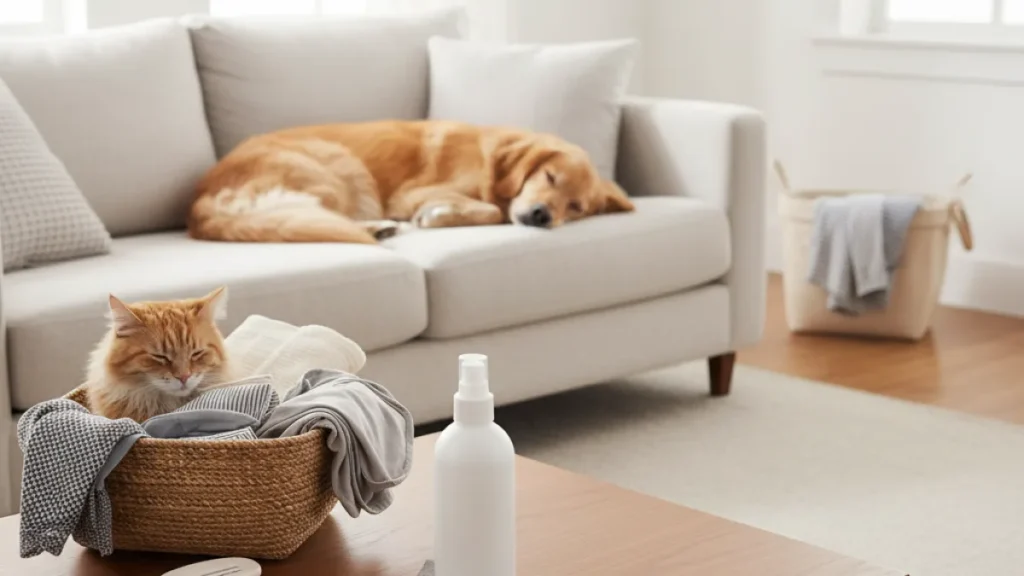 Come Lavare Tessuti Casa con Animali Domestici